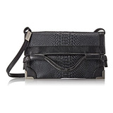 Foley + Corinna Enmarcada Flap Cross Body Bag, Noir Serpient