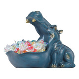 Figura De Hipopótamo Plato Para Dulces Y Llavero  Estatua Ú
