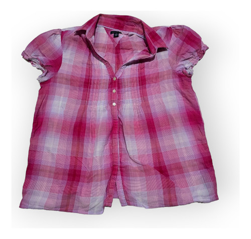 Camisa Tommy Hilfiger De Mujer Talla Grande Rosa Cuadros