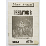 Manual Original Do Jogo Predador 2 Sega Master System