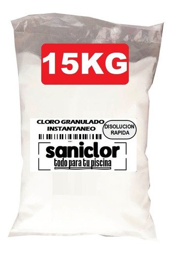 Cloro Granulado Disolucion Rapida 15kg Saniclor Piscinas