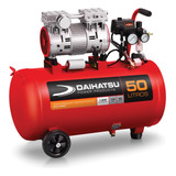 Compresor De Aire Eléctrico Portátil Daihatsu Co1050 Monofásico 50l 1hp 220v 50hz Rojo