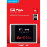 Ssd 240gb Sandisk Plus Sata 3 Iii 2.5  Velocidade Leitura 530mb/s Pc E Notebook