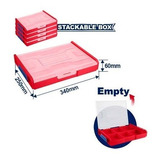 Caja Organizadora Apilable Plasti 340x250x60mm Emtop Eptbv01