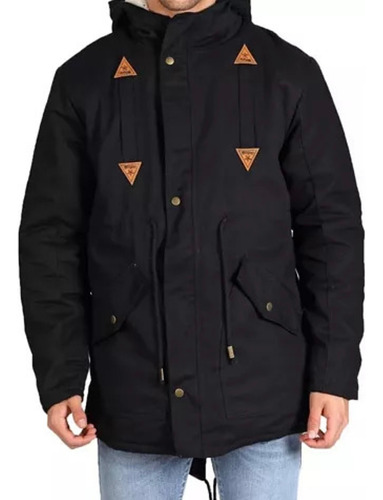 Campera Abrigada Parka Hombre Con Corderito