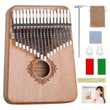 Kalimba 17 Tecla Pulgar Piano Africano Marrón + Accesorios