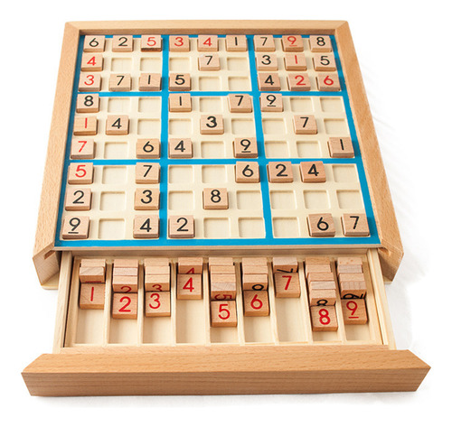 Juego De Juguetes Y Cajones De Madera Para Escritorio Sudoku