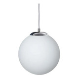 Colgante Globo 25cm Opal Vintage Cromo Deco Apto Led E27