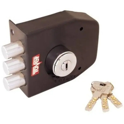 Cerradura Multipunto Sobreponer Tover S2 Negra 5 Llaves Acero | Envío gratis