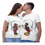 Poleras Con Diseño Pareja - Amor -amistad - Mickey Y Miney