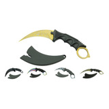 Faca Cs Go Bainha Cordão Manobra Karambit Tática Afiada Inox