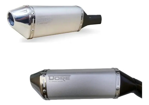 Escape Dore + Curva Inox - Bros 150 \u002F Bros 160 Prata | Parcelamento sem juros