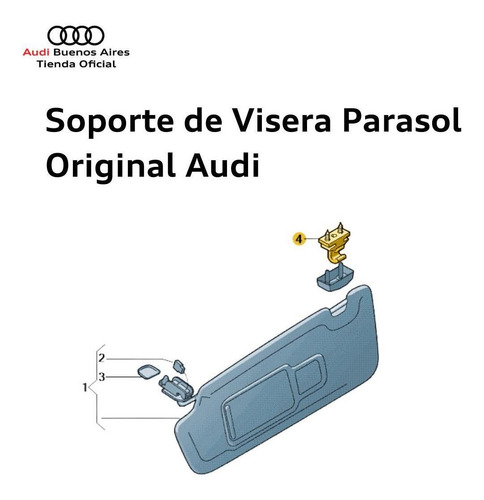 Soporte De Visera Parasol Audi A, A4, A5, Q2 Y Q5 Audi A1 Foto 3
