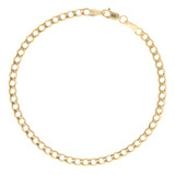 Pulsera Pulso Esclava Oro 10k Barbada 3.5mm 18cm Italy