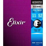 Cuerdas Elixir 11025 Polyweb Guitarra Acustica 11/52 Msi 