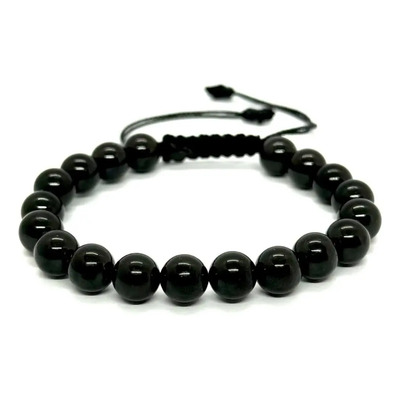 Pulsera Ajustable Cuarzo Turmalina Nartural Pulseras Hombre | Meses sin interés