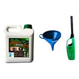 Kit Chimenea Bioetanol Litro Pino, Embudo, Encendedor