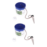 2 Pcs Dispensador De Gotero Con Filtro De Agua Para Reptil