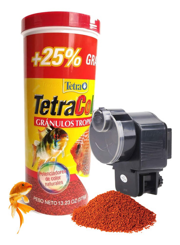 Kit Alimentador Automatico Af-2003 + Tetra Color 375gr