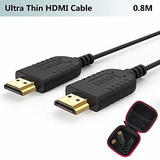 Cable Hdmi Ultra Delgado De 2.6 Pies, 4k Cable Super Flexib