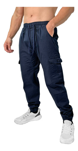 Jean Jogger Cargo Gabardina Elastizada Pantalón Calidad 