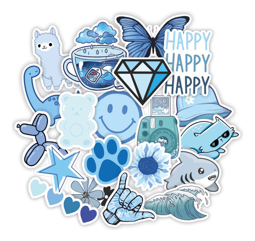 Stickers Calcos Vinilos Premium Uv Termo Stanley - Azul