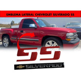 Emblema Lateral Chevrolet Silverado Ss Lado Derecho Rojo