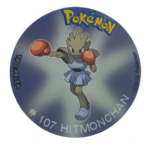 Mousepad De Tazo Pokemon Modelo #107 Hitmonchan