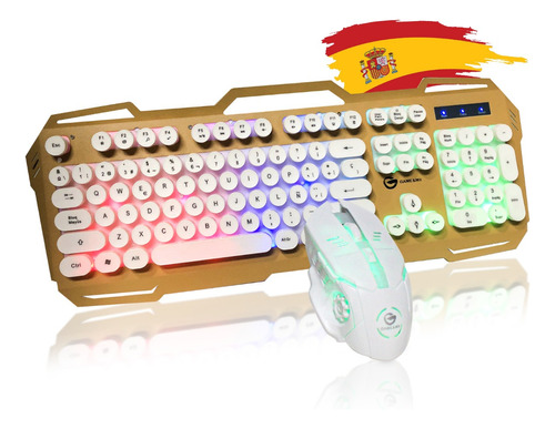 Kit Teclado Mouse Mecánico Para Juegos Profesionales Rgb