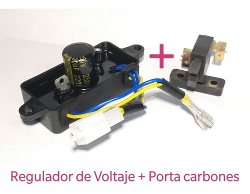 Regulador Voltaje Avr Planta Luz 3500 Watts Con Porta Carbon