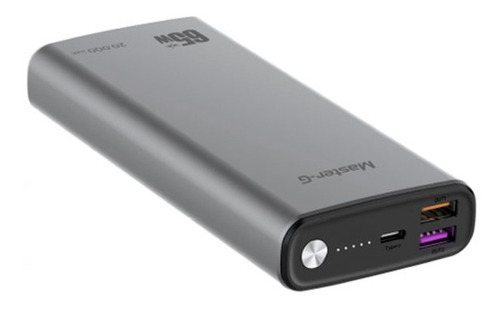 Cargador Portátil Master G 20000 Mah Pd 65w Quick Charge Color Gris