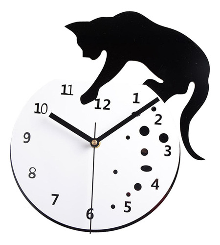 S Reloj De Pared De Gato Que No Hace Tictac, Reloj Sin Peces