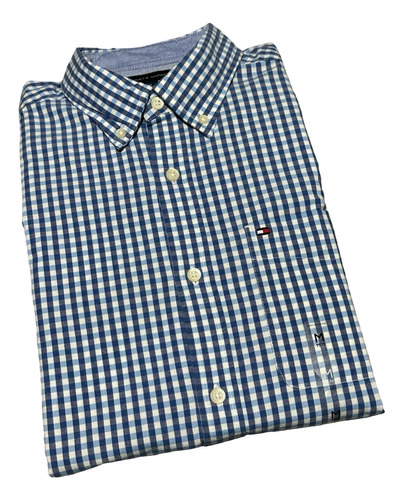 Camisa Hombre Tommy Hilfiger Blue Chart Original