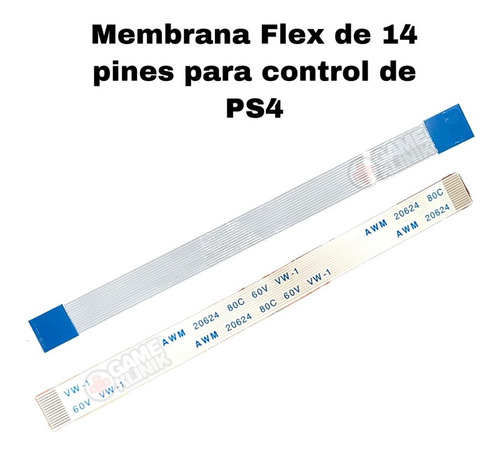 Cable Flex Control Ps4 De 14 Pines Centro De Carga Refaccion