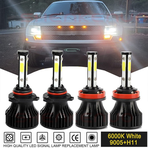 Kit De Focos Led Luz Alta Y Baja 14000 Lm 9005 H11 Para Ford