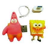 Memoria Usb 1tb (un Terabyte) Bob Esponja Y Patricio + Otg Color Amarillo Bobypatricio