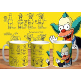 Taza - Tazón De Ceramica Sublimada Los Simpson: Krusty