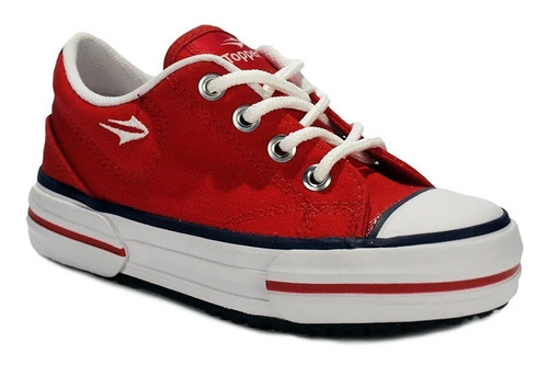 Zapatillas Topper Nova Low Kids Lona Rojo 25 Al 34 83685