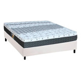 Cama Box Casal: Colchão Molas Castor Bonnel System Class + 