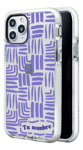 Funda Para iPhone Para Mujer Rayas Abstracto Tu Nombre