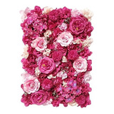 Panel De Pared Con Flores Artificiales De Color Rosa, 3 Unid