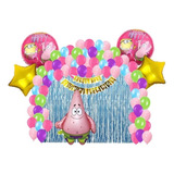 Kit De Decoracion Globos Bob Esponja Patricio Estrella 78p