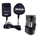 Carregador Bateria 12v Bivolt Ws9956 + Bateria Ws9932 Wesco