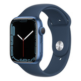 Apple Watch Series 7 (gps, 45mm) - Caixa De Alumínio Azul - Pulseira Esportiva Azul-abissal