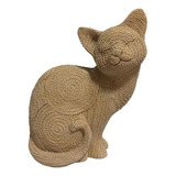 Gato Decorativo Resina 14,8x5x17,5cm