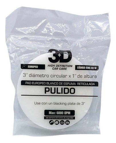 Pad De Pulido 3 Poliespuma 3d Detailing  Intermedio Pulido 