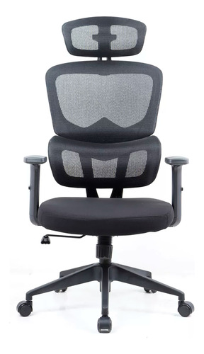 Sillón Ergo Con Ruedas Ejecutivo Oficina Pc Negro