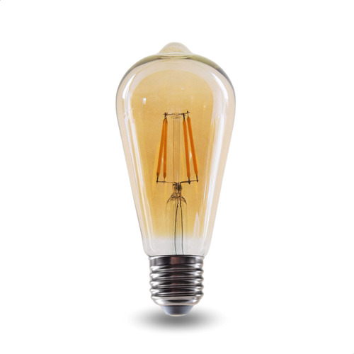 Lampara Led Vintage Ultra Calida Color Ambar 4w St64 Deco