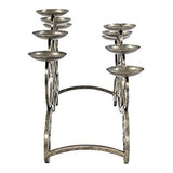 Candelabro Pilgrim Home And Hearth 17501 De Bronce Y Vidrio Distressed Bronze