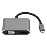 Adaptador Tipo C A Vga, Interfaz Multimedia Usb Hd 2 En 1